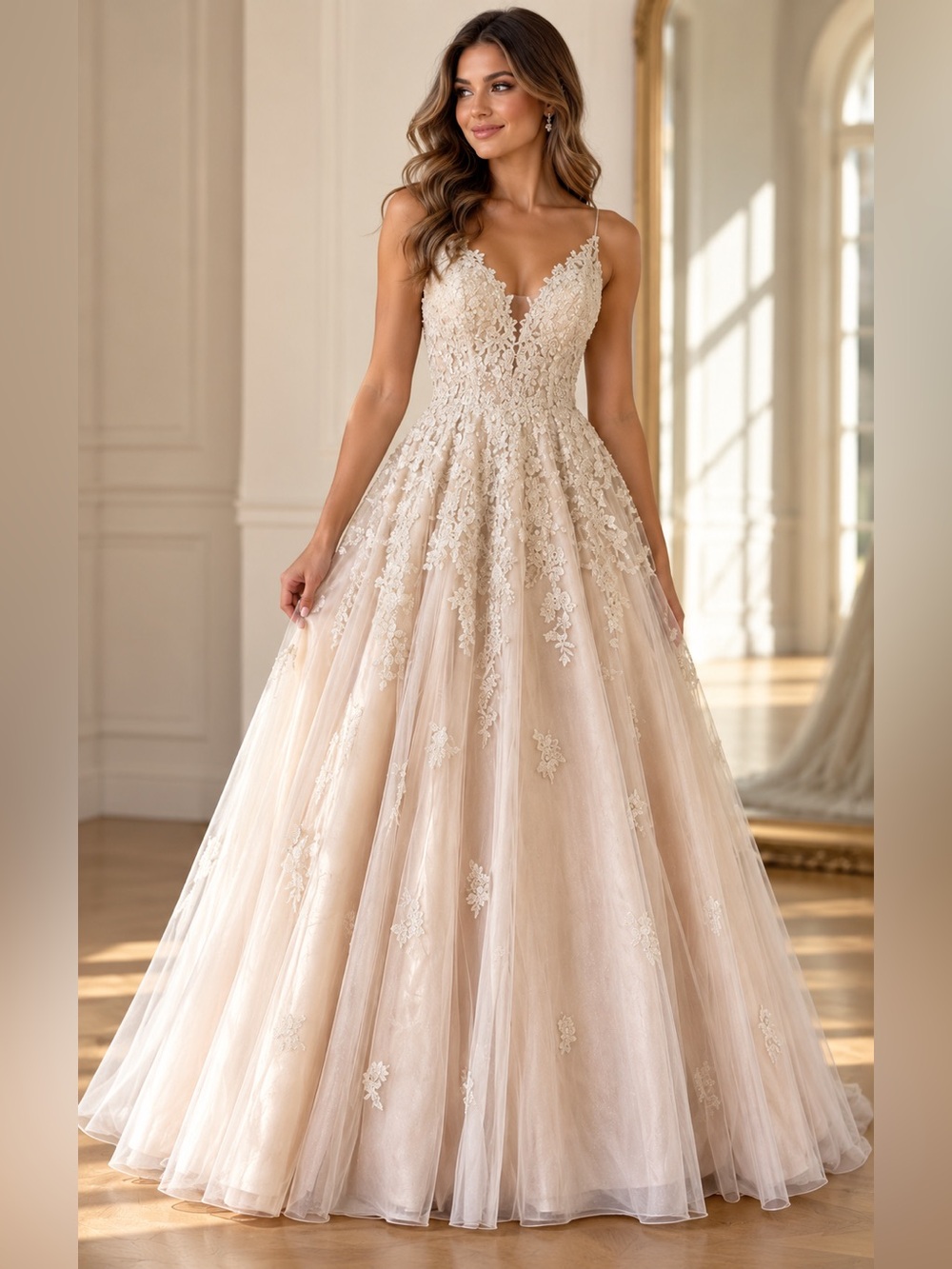 Sherri Hill Ivory Embellished Prom Gown